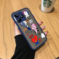 เคสโทรศัพท์พร้อมสำหรับ Realme C53 Realme Narzo N53กันกระแทกน่ารักการ์ตูนพื้นสีขาวโปร่งใสเคสใส่โทรศัพท์คลุมทั้งหมดเคสป้องกันกล้อง