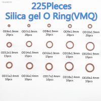 ✐ 225pcs O Rings Silicone VMQ Seal Sealing O-Rings Silicon Washer Rubber Oring Set Assortment Kit Set Box Red Ring