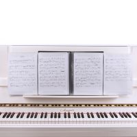 【cw】 Size Music Score Paper Sheet Note Folder 20 Pages File Book Clip Practice Sheets Document Storage Organizer
