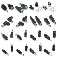 12V 3A 5.5mm 2.1mm Plug Socket DC Connectors DC Power Socket Male Female Jack Screw Nut Panel Mount DC Power Adapter Connector  Wires Leads Adapters