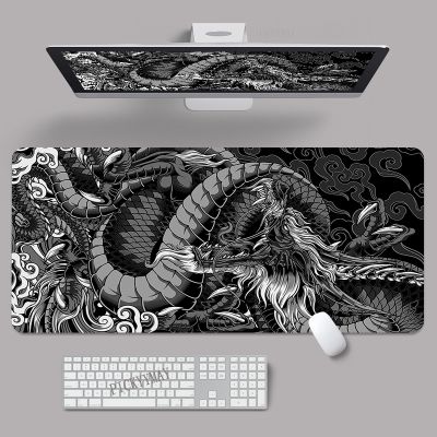 ❍☒▲ Large Mouse Pad Dragon Element Art 100x50cm Big Computer Mousepads Gaming Mousepad Big Keyboard Mat Gamer Mouse Pads Desk Mats