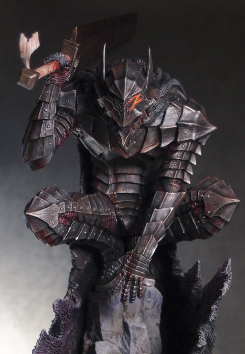 โมเดล-ฟิกเกอร์-gecco-studio-จากการ์ตูนเรื่อง-berserk-berserker-armor-เบอร์เซิร์ก-นักรบวิปลาส-guts-black-นักรบดํา-กัทส์-1-8-crazed-warriors-ชุดเกราะนักรบคลั่ง-soldier-swordsman-resin-statue-ver-complet