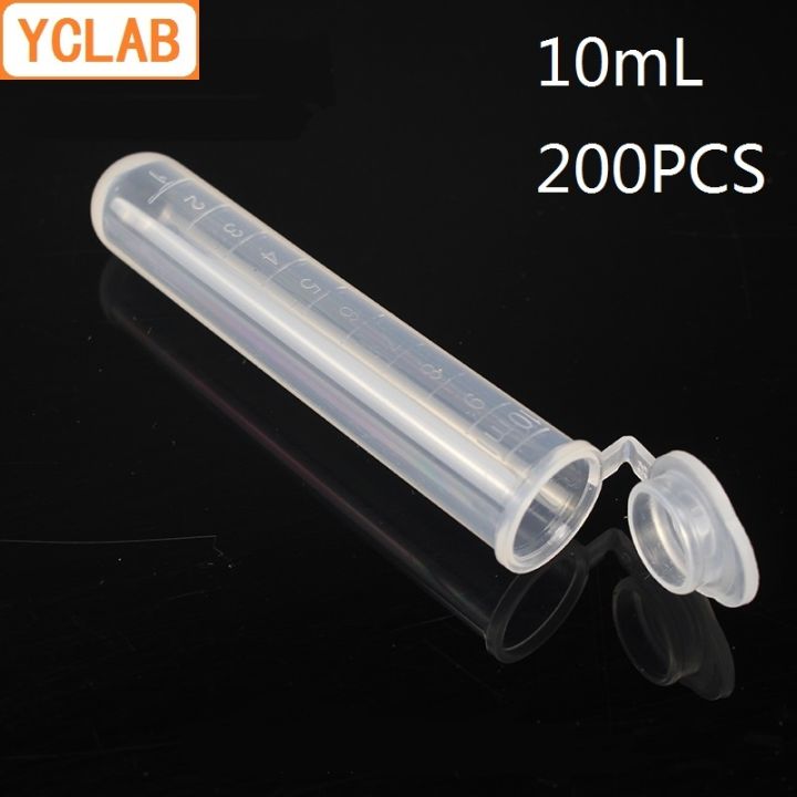 yf-yclab-200pcs-10ml-centrifuge-tube-plastic-round-bottom-with-lid-and-graduation-ethylene-propylene