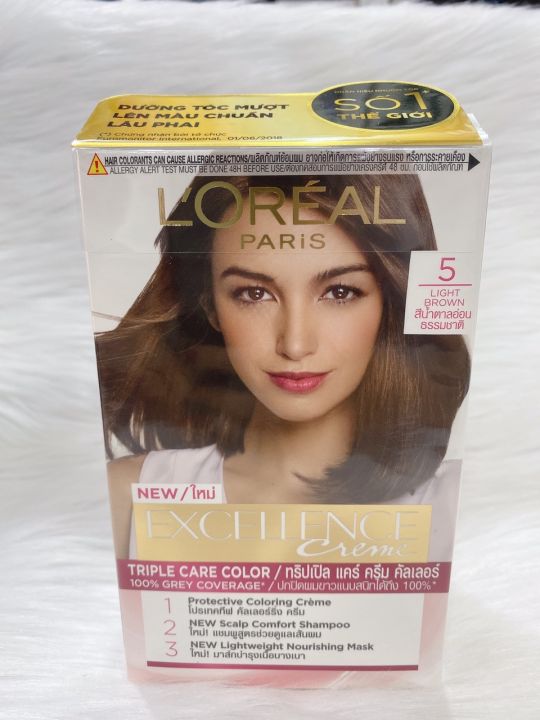 Thuốc nhuộm tóc Loreal Excellence Crème màu số 5 nâu sáng hộp ...