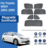 สำหรับ Toyota WISH MPV AE10 2003-2009 Magnetic Car Sunshade Shield ด้านหน้ากระจกกรอบผ้าม่านด้านหลังหน้าต่าง Sun Shade Visor