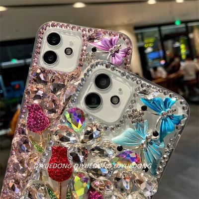 สำหรับหัวเว่ย P50 P40 P30 P20 Pro Lite Mate 40 30 20 Pro 20X ปลอกหรูหราคริสตัลเงาเพชรเครื่องประดับเชลล์เงาซิลิคอนปกกรณี