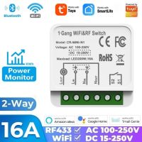 สมาร์ท Wifi RF433โมดูลสวิทช์ที่มีการตรวจสอบพลังงาน16A Acdc บ้านอัตโนมัติ Breaker สำหรับ Alexa Alice Tuya ชีวิตสมาร์ท