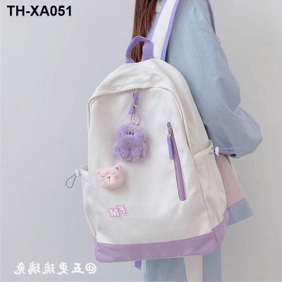 Ins style schoolbag female Korean version junior high school student cute fresh backpack large capacity