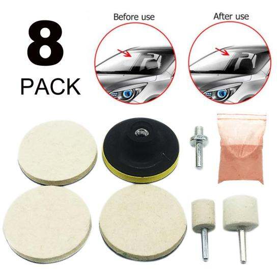 Td bộ dụng cụ loại bỏ vết xước đánh bóng kính 8x cho xe hơi suv kính chắn - ảnh sản phẩm 2