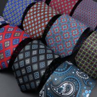 Novelty Microfibre Necktie Super Soft Imitation Silk Paisley Ties For Men Business Meeting Gravatas Formal 7cm Slim Fashion Tie Ties