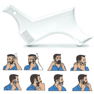 1pc Men Beard Shaping Styling Template Comb Transparent Men 39;s Beards Combs Beauty Tools for Hair Beard Trim Templates Hairstyles