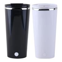 Automatic Stirring Cup Magnetic USB Charging Stirring Cup Automatic Stainless Steel Portable Mixing Mug Leakproof Cup with LED Display for Coffee Protein Powder Milk Powder forceful