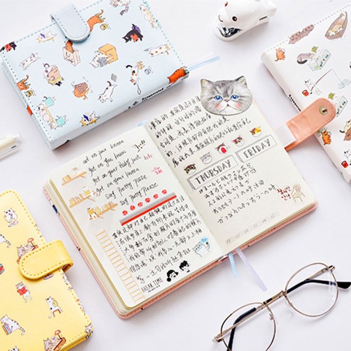 คาเดอร์โน-a5-do-di-rio-gato-de-kawaii-a6-capa-macia-planejador-gerenciamento-tempo-256-p-ginas-presente-caneta