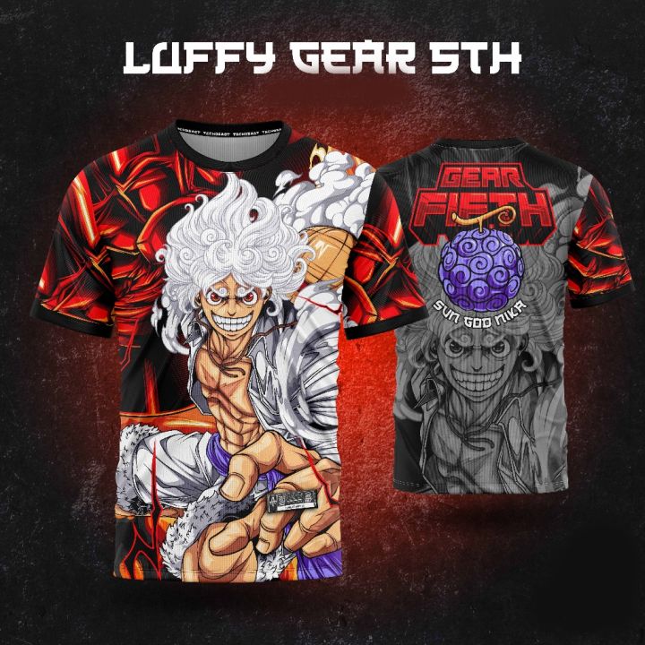 One Piece Luffy Gear 5th Sun God Nika T-shirt Full Sublimation