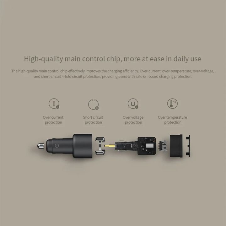 xiaomi-อุปกรณ์ชาร์จติดรถยนต์-100w-max-1a1c-dual-port-usb-a-usb-c