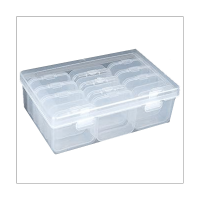 2 Piece Bead Organizers Box Transparent Storage Box With Lid