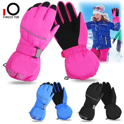 【LZ】✺✢✘  Crianças inverno neve luvas de esqui com mitten tempo frio à prova de vento quente esqui snowboard esporte luvas para meninos meninas transporte da gota