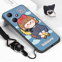 เคสโทรศัพท์สำหรับ Infinix 30 Hot 30i ร้อน30 Play แหวนใส่นิ้วเส้นเล็กน่ารักแบบมือเด็กผู้หญิงเคสโทรศัพท์ป้องกัน TPU ซิลิโคนกันกระแทกน่ารักฝาหลัง