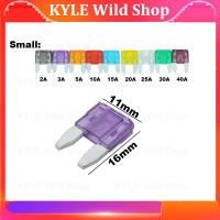 KYLE Wild Shop 10x Small Size Aluminum Car Blade Fuse for Car Truck Boat Auto Accessories Fuses Automotive 2a 3A 5A 10A 15A 20A 25A 30A 40A