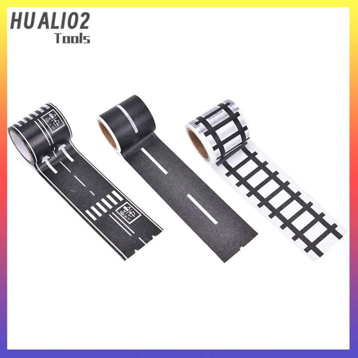 huali02สร้างสรรค์รถไฟถนนการจราจรเทปญี่ปุ่น-diy-เทปกาววาชิ5m