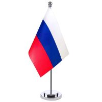 14x21cm Russia Desk Small Country Banner Meeting Room Boardroom Table Standing Pole The Russian National Flag  Power Points  Switches Savers