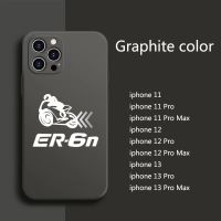 Official Original Silicone Phone Case For iPhone 11 13 12 Pro Max for Kawasaki ER6N ER-6N ER 6N Universal Aluminum Accessories