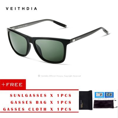 VEITHDIA Aluminum+TR90 Sunglasses Polarized Vintage Sun Glasses MenWomen