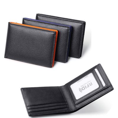 （Layor wallet） ฤดูหนาวใหม่ผู้ชายกระเป๋าเงินกระเป๋ามินิกระเป๋าสตางค์หนังแท้บาง Rfid ธนาคารผู้ถือบัตรเครดิตธุรกิจกระเป๋าสตางค์ที่เรียบง่าย