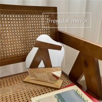 [Chujian home furnishing]  Simple Irregular Mirror หน้าแรกเดสก์ท็อปกระจกแต่งหน้าอะคริลิคตกแต่งกระจกยืน