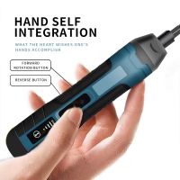 Mini Cordless Electric Screwdriver USB Rechargeable 1300Ah Li-on Battery with 3.6V Mini Drill Power Tools for Home DIY Repair