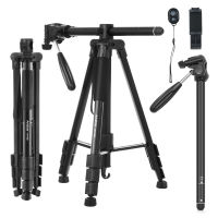 Andoer TTT-009 168ซม./66.14นิ้วแบบพกพาขาตั้งกล้อง Monopod กล้องแนวนอนขาตั้งสามขาอะลูมินัมอัลลอย360 ° หมุนได้5Kg/11lbs โหลดความจุคลิปโทรศัพท์เลนส์ติดกล้องโทรศัพท์มือถือสำหรับ Canon Sony Nikon กล้อง DSLR กล้องวิดีโอสมาร์ทโฟน