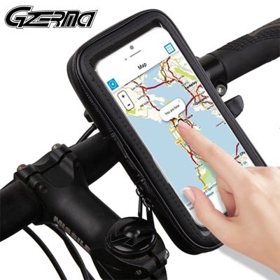 360° Rotatable Bicycle Mobile Phone Holder Waterproof Bag Motorcycle Phone Bag For iPhone 11 Xs Samsung S9 Mobile Stand Support Car Mounts