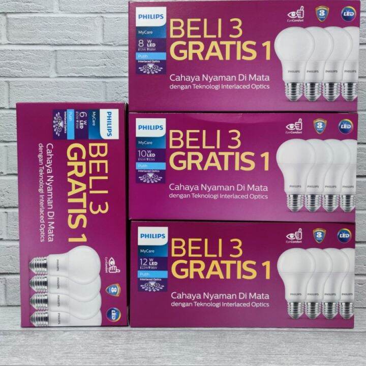 Philips Paket Isi Promo Lampu Led Philips W Mycare Multipack Led Watt Lazada Indonesia