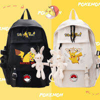 Pokémons Pikachus เป้น่ารักสำหรับนักเรียนมัธยมต้นนักเรียนชั้นประถมศึกษาความจุขนาดใหญ่กระเป๋านักเรียนกันน้ำและน้ำหนักเบาสำหรับผู้ชายและผู้หญิง