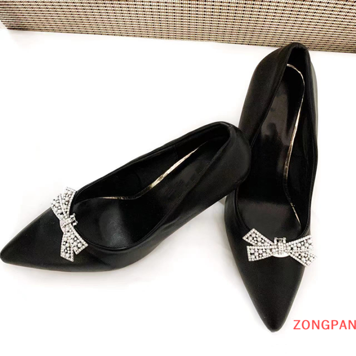 zongpan-เข็มกลัดติดโบว์คริสตัลแวววาว1ชิ้น-เครื่องประดับรองเท้าคลิปหนีบจี้รูปกระเป๋าเข็มกลัดอุปกรณ์เสริมเจ้าสาวแต่งงาน