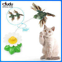 【DUDUสัตว์เลี้ยง】Electricหมุนที่นั่งBirdieแมวตลกของเล่นสัตว์เลี้ยงสำหรับแมวKitten Auto Flying Birds Kittyของเล่นหยอกล้อ (สีสุ่ม)