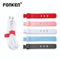 FONKEN Silicone Cable Organizer USB Cable Management Phone Cable Winder Earphone Cable Clip Mouse Wire Winder PC Cable Holder Cable Management