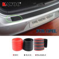 KAWOO For Opel Mokka Vectra Zafira Combo Astra J Meriva Rubber Rear Guard Bumper Protect Trim Cover Sill Mat Pad Car Styling