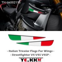 ∏┇❡ Italian Tricolor Flags for Wings 3D Winglet Flank Sticker Decal For DUCATI Streetfighter V4 V4S V4SP