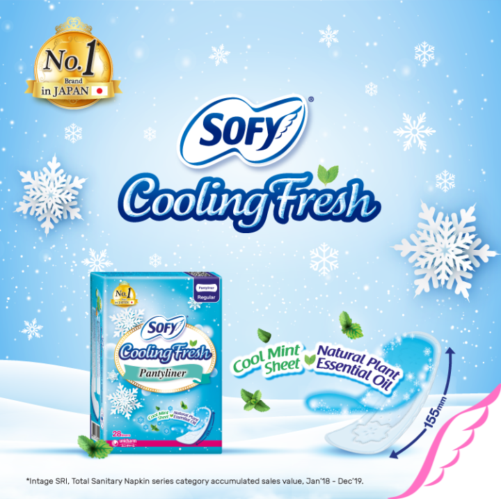 Sofy Cooling Fresh Mint Pantyliner Regular ( 28 Liners ) Lazada
