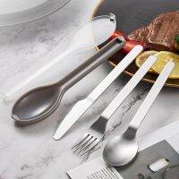 Portable Cutlery Set with Box Stainless Steel Dining Fork Spoon Knife Travel Picnic Cute Flatware Colorful Case Kitchen Utensils Flatware Sets