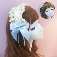 LiaoTai Lolita Headdress Accessories ที่คาดศีรษะแม่บ้านลูกไม้ประดับผมโกธิคโลลิต้า