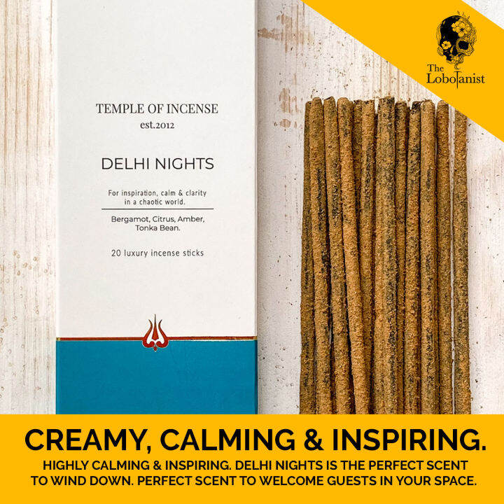 Temple of Incense Delhi Nights Luxury Incense Sticks / Artisanal incense from London, UK