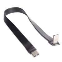 USB 3.1ชนิด C ไปเป็น Type C ขยาย90องศาอะแดปเตอร์ FPC Fripv ON USB แบน USB C 3A 10Gbps ป้องกัน EMI,30Cm