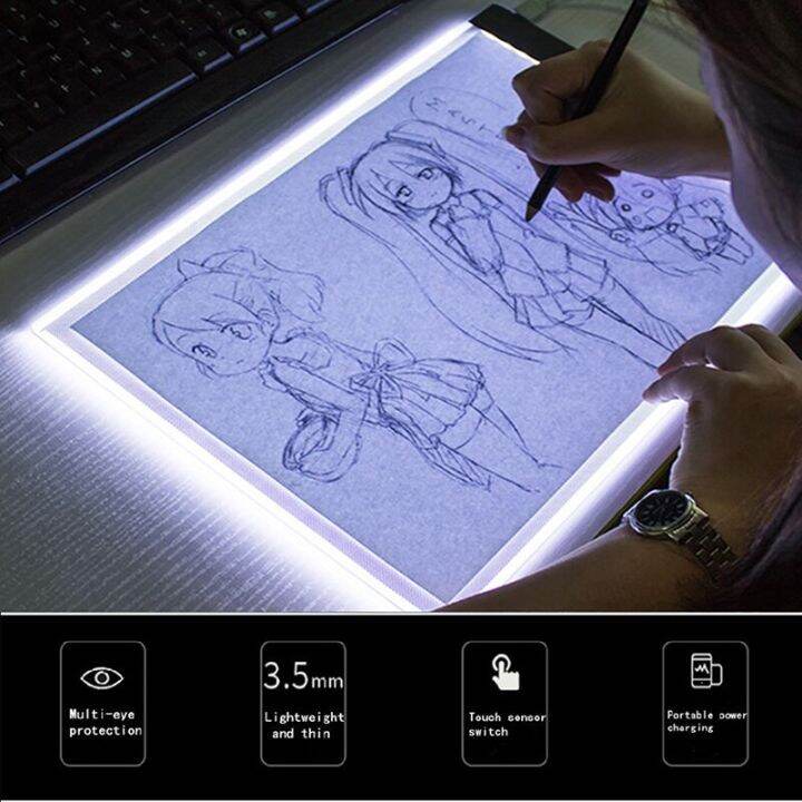 A5 LED Drawing Boards Tracing Board Copy Pads LED Drawing Tablet Plate