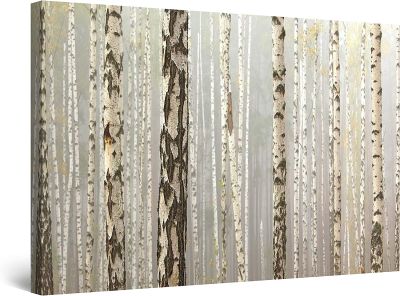 ศิลปะบนผืนผ้าใบสำหรับติดกำแพงความเงียบสติ๊กเกอร์ต้นไม้ป่ากรอบแบบแอบสแตรคท์ Es
