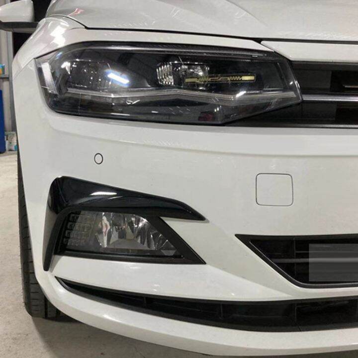 for-polo-2019-2020-2021-front-bumper-fog-light-eyebrows-spoiler-decorative-trim