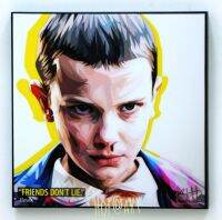 Eleven 11 Stranger Things สเตรนเจอร์ ธิงส์ ซีรีย์ Series รูปภาพ​ติด​ผนัง​ pop art พร้อมกรอบและที่แขวน ภาพยนตร์​ กรอบรูป​​ ของขวัญ​​ แต่งบ้าน โปสเตอร์