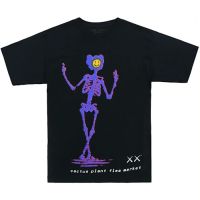 เสื้อยืดพิมพ์ลายแฟชั่น KAWS x Cactus Plant Flea Market T-shirt