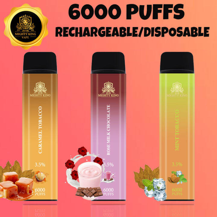 LEGIT MIGHTY KING PUFF PLUS 6000 PUFFS RECHARGEABLE/DISPOSABLE Lazada PH